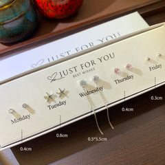 Elegant Zirconia S925 Silver Earring Set Image 8