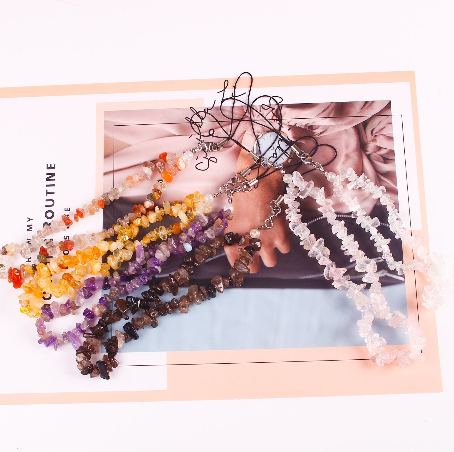 Bohemian phone strap on a smartphone
