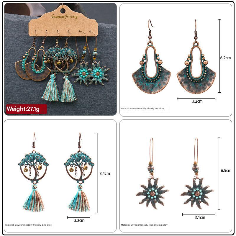 Image of vintage teardrop earrings in alloy