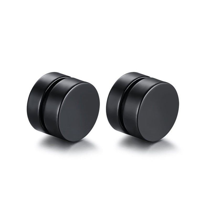 Magnetic ear studs being worn by a woman in fashion