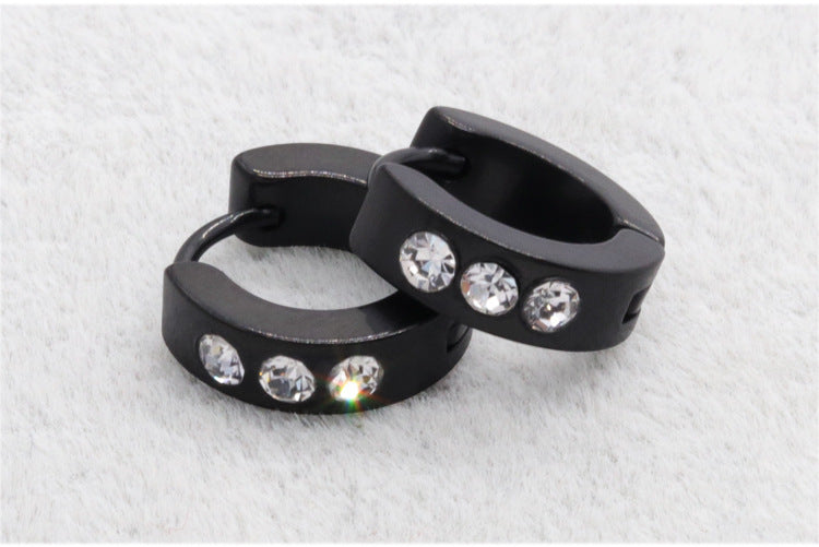 Fashionable hoop earrings in various colours