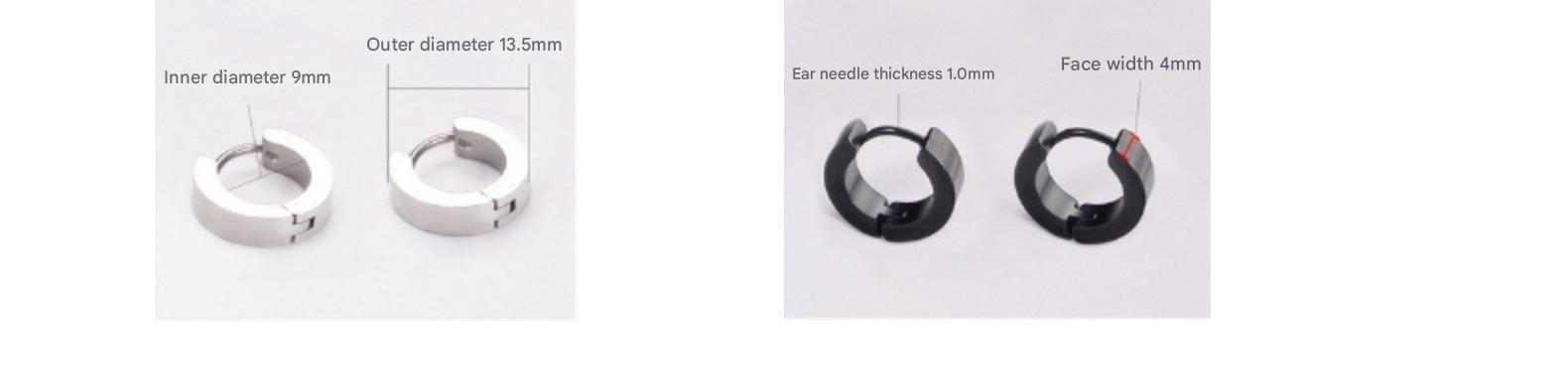 Multicolour hypoallergenic titanium earrings