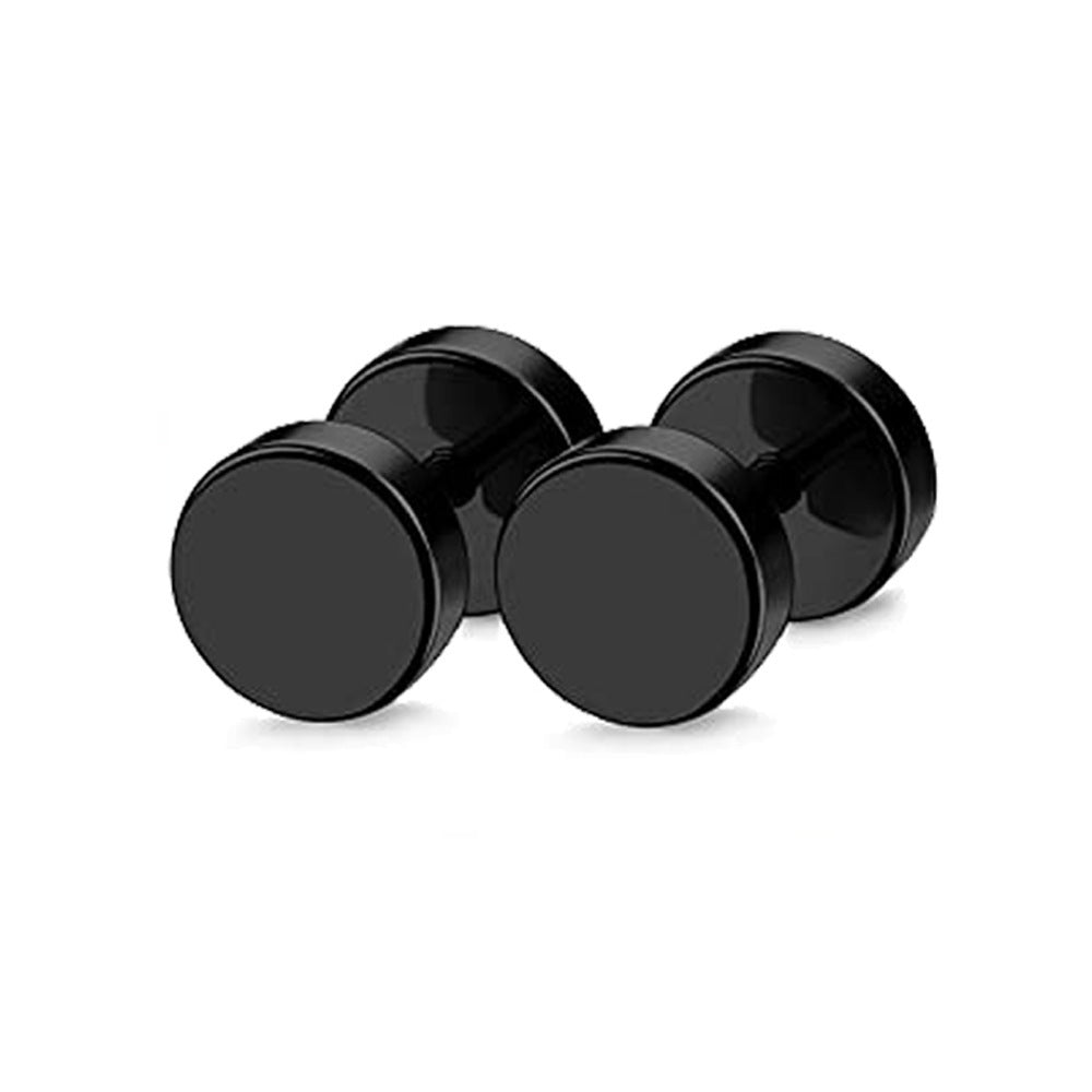 Comfortable Fit Black Zircon Ear Studs Image 6