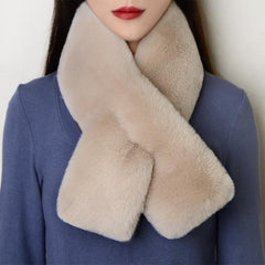 close-up of double-sided scarf fabric
