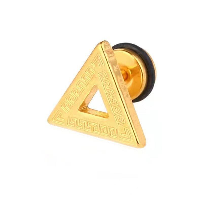 Titanium Steel Pyramid Earrings Image 7
