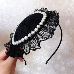 Creamy White Lace Wide-Brim Hat image 2