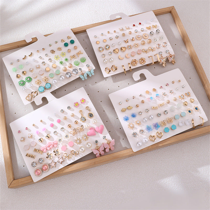 Geometric stud earrings in stylish settings