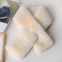 Cozy Faux Fur Rabbit Scarf image 3