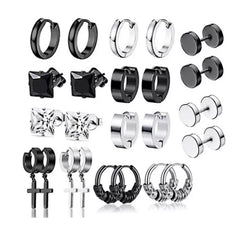 Mixed colour earrings set for men and women