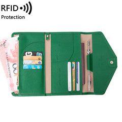 Navy blue RFID travel document organiser