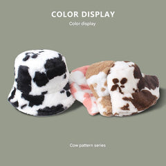 top view of leopard print fisherman's hat