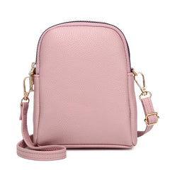 Chic Color-Block Mini Round Bag close-up of material