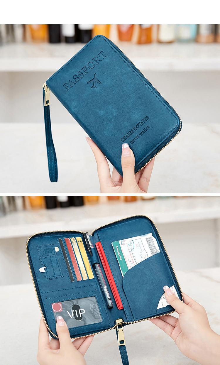 RFID passport holder in black