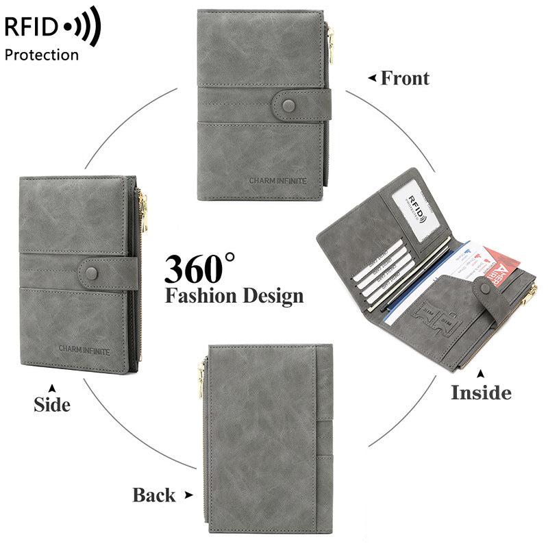 Secure RFID Passport Holder in Blue