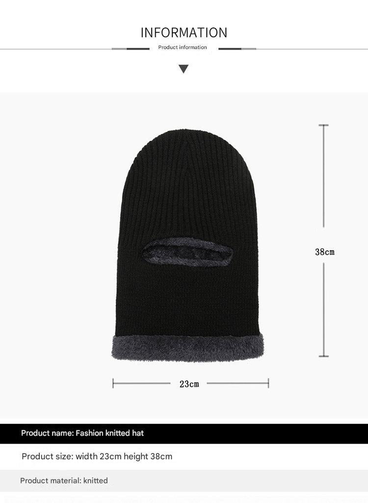 Casual winter beanie in action during snowfall