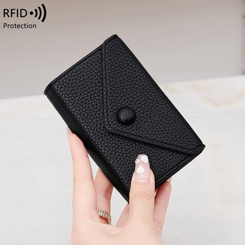 Stylish RFID blocking wallet in burgundy