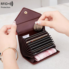 Peacock blue RFID blocking card holder