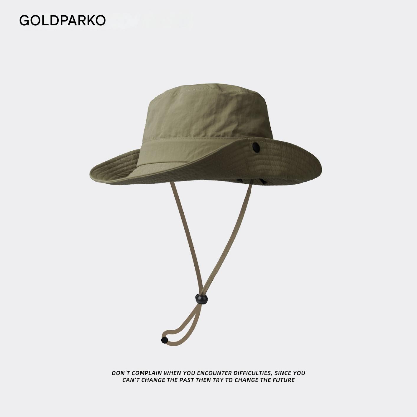 green outdoor hat for camping
