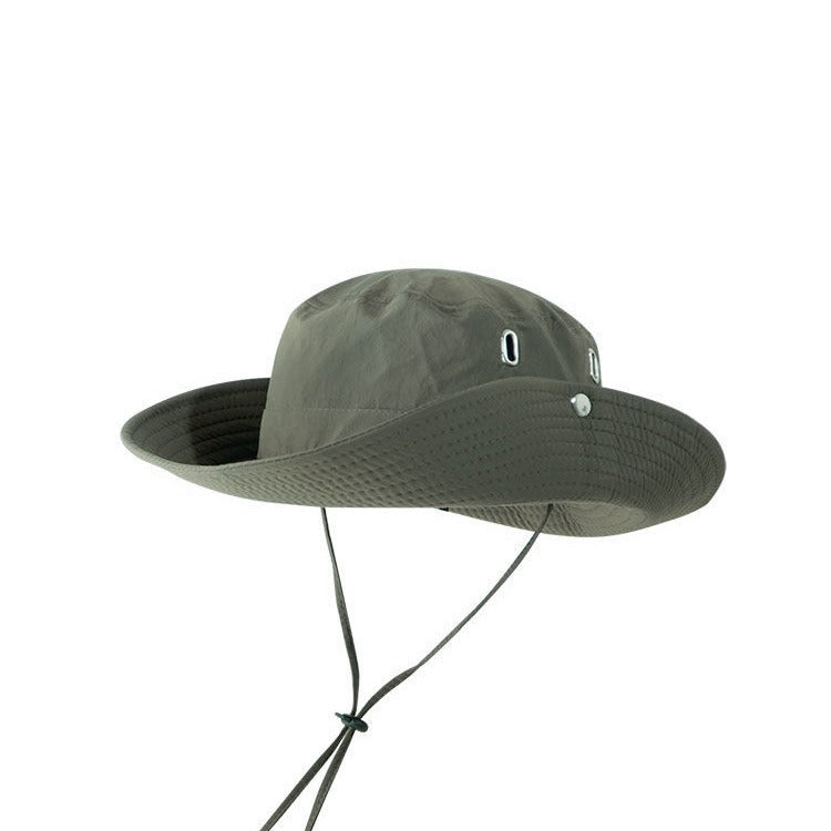 green outdoor hat for camping