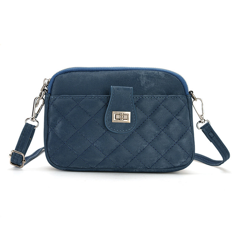 Image of stylish women's phone crossbody bag in black