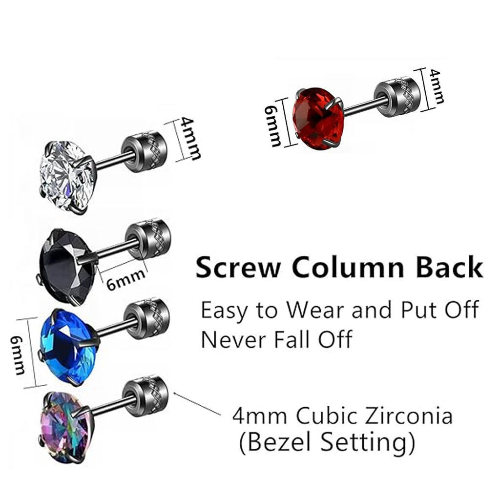 Close-up of zircon stone earrings in various colours image 2