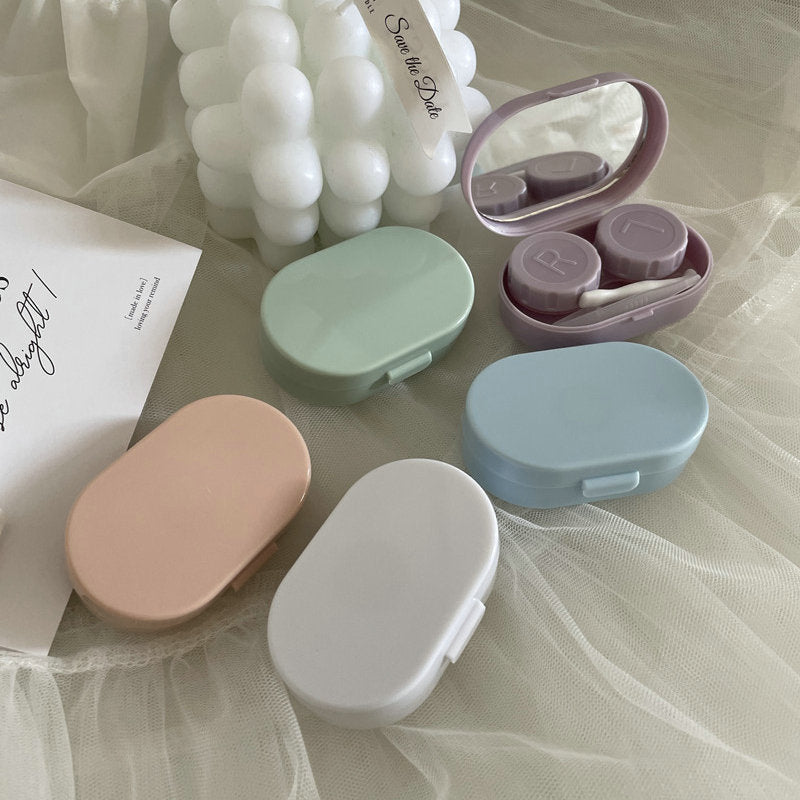Compact mirror for easy lens checks