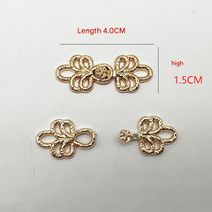 Close-up of costume clasp material