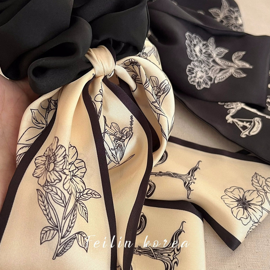 Elegant bow-knot hair tie in beige