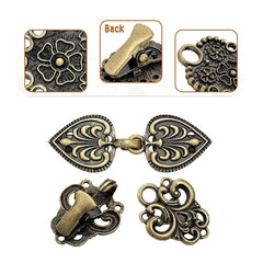 Floral design scarf clip in bronze colour