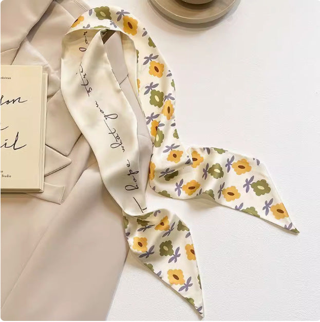 Multi-coloured Stylish Hair Tie in use